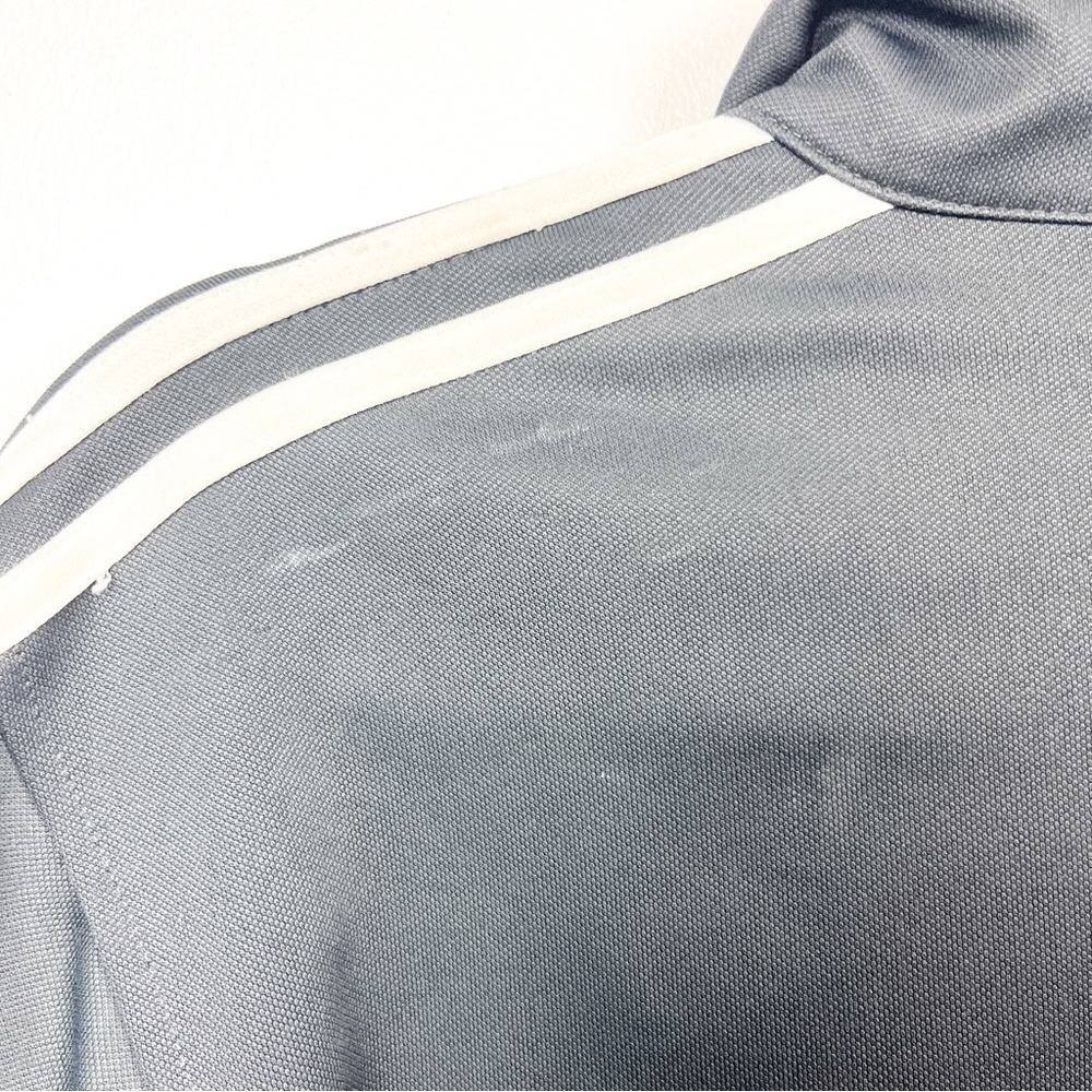 Adidas Long Sleeve Zip-Up Grey & Orange/Red Athletic Jacket - Picture 4 of 10
